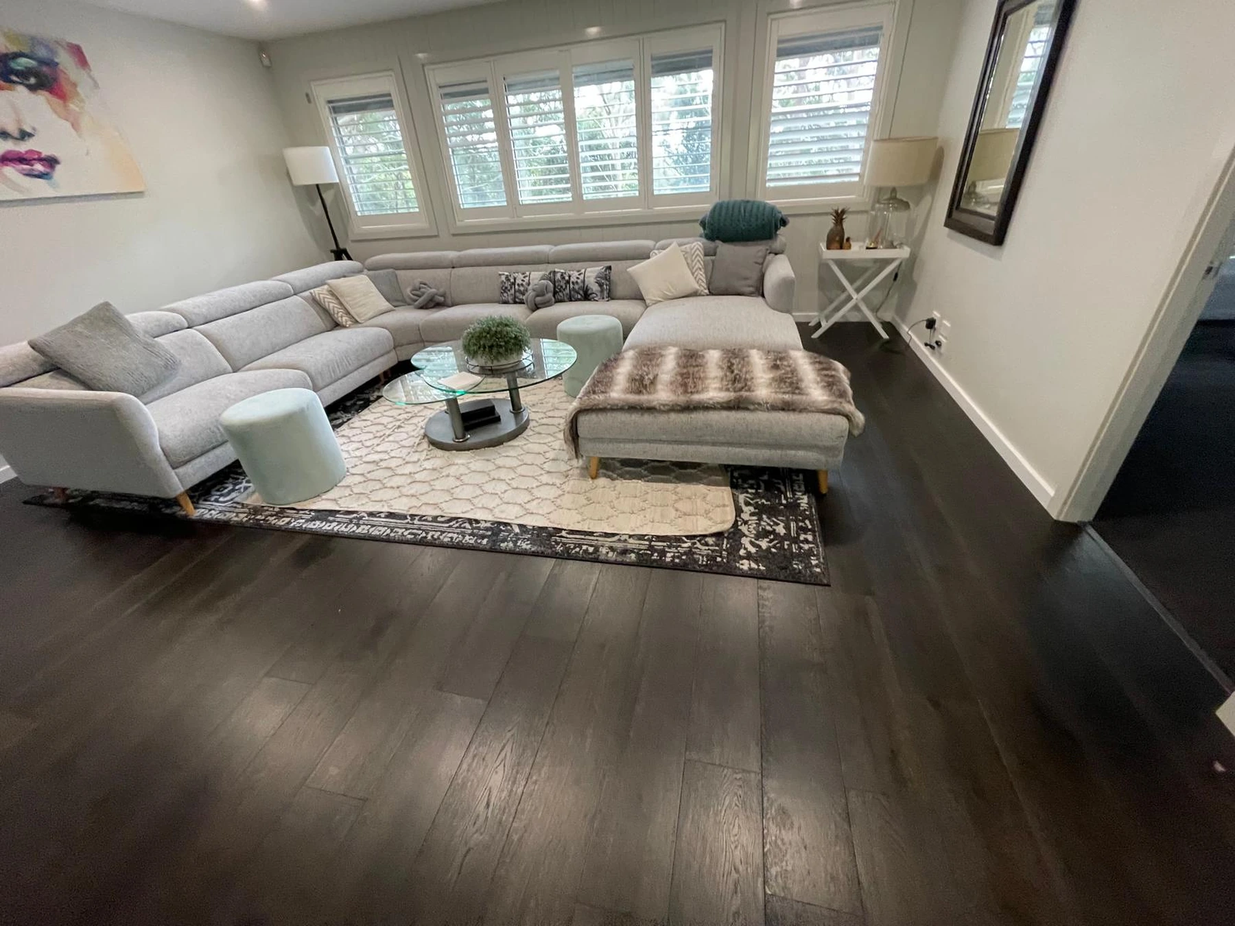 Living room after Starshine cleaning